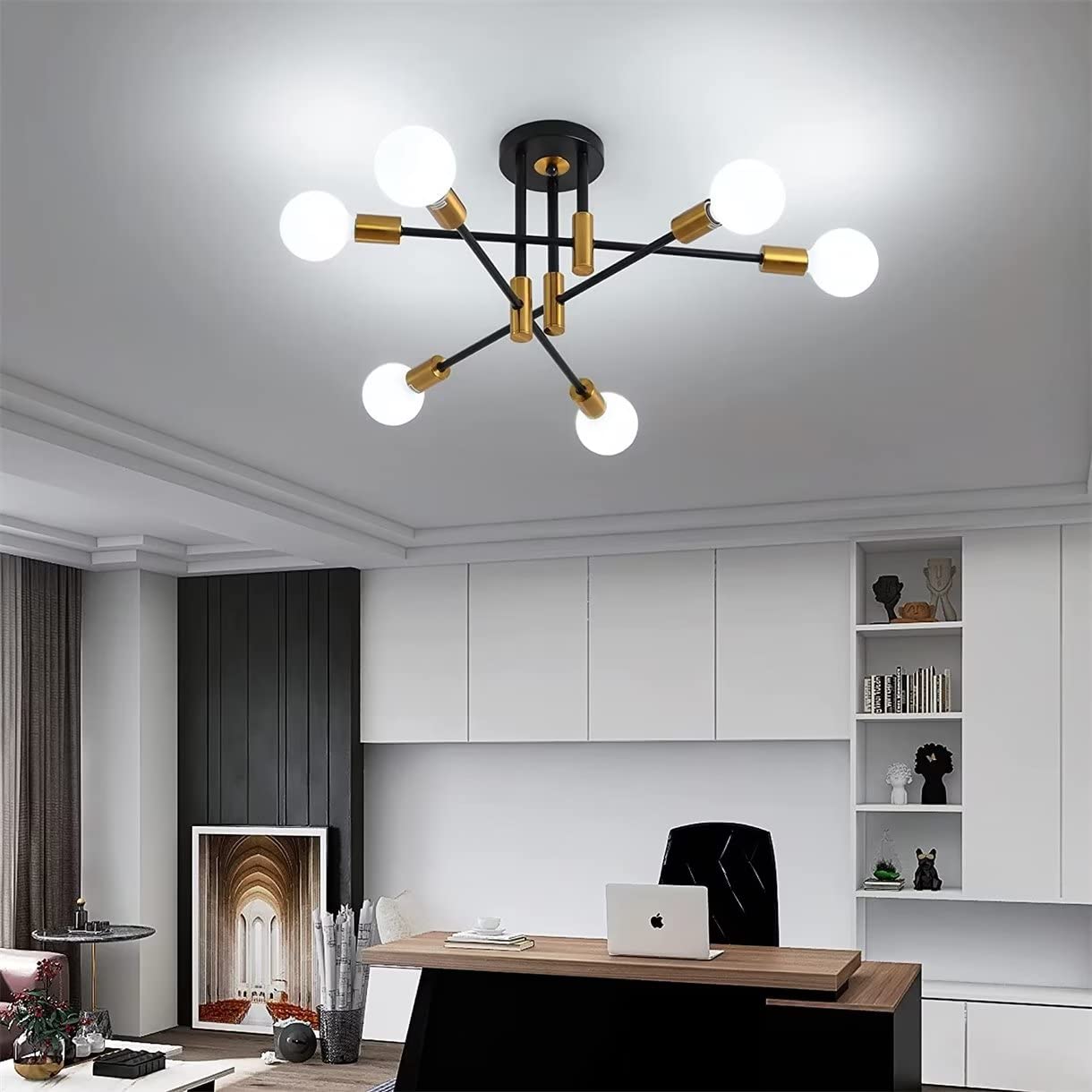 WQCSH Modern Minimalist Chandelier – Metal Satellite Pendant Light