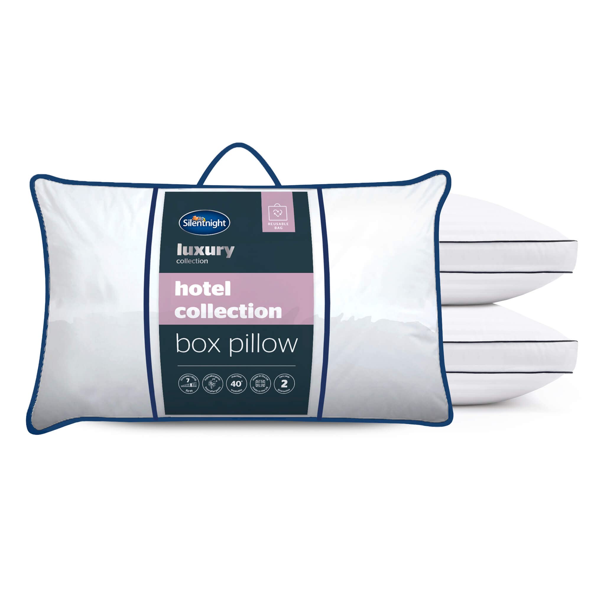 Silentnight Hotel Collection Luxury Pillows – 2 Pack Box Wall Design