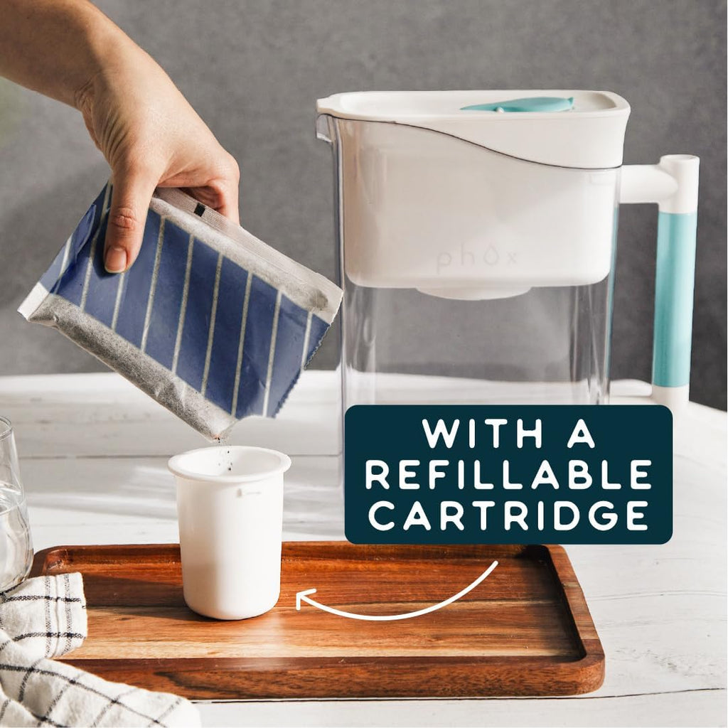 Phox Wave 2.8L Water Filter Jug | Refillable Cartridge & Softener