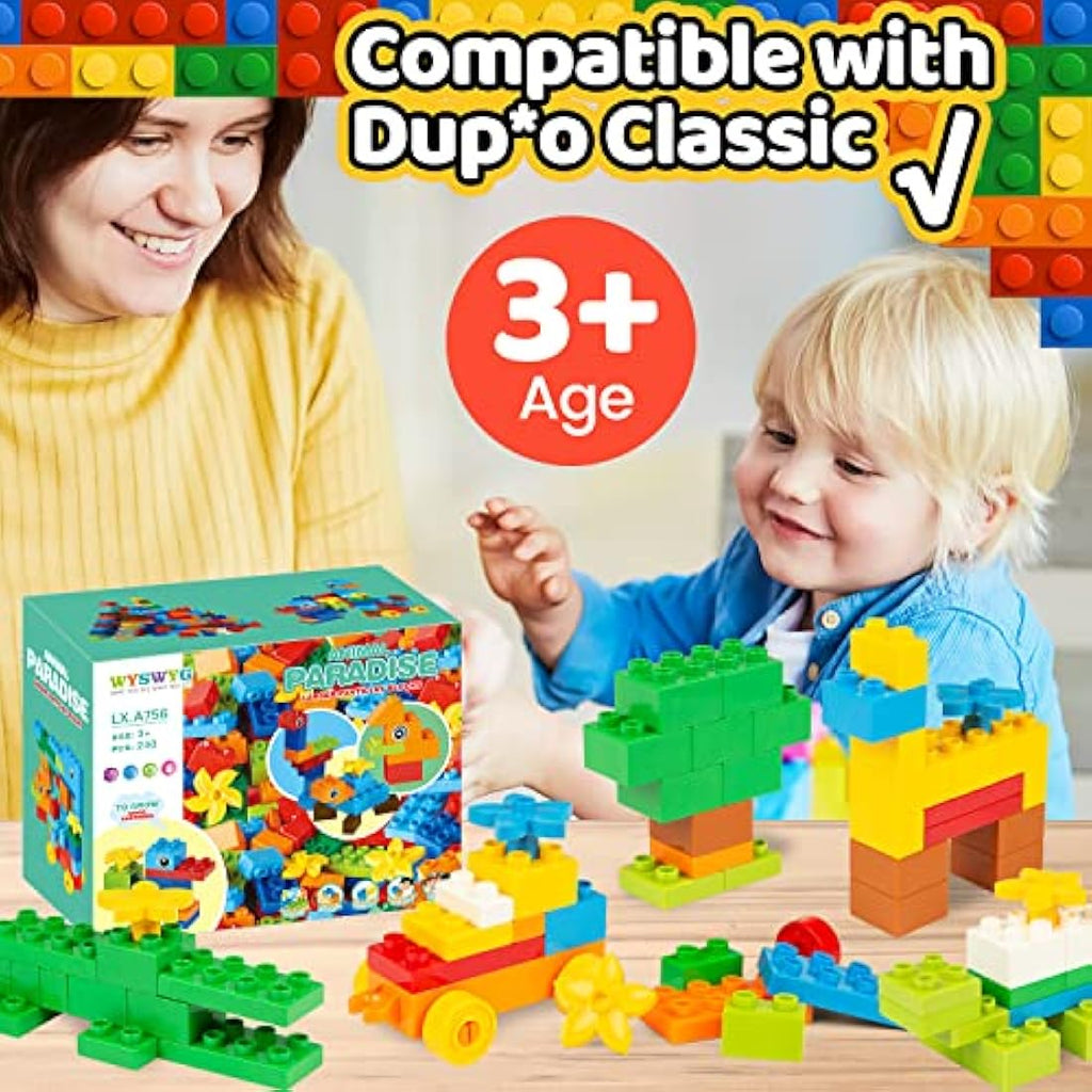WYSWYG Big Building Block Set – 240 Piece STEM Bricks for Toddlers