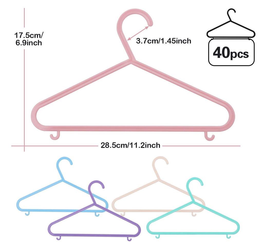 ilauke 40 Pack Kids Hangers with Little Hook - image 5