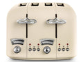 De'Longhi Argento Flora 4-Slice Toaster – Beige Wide Slot Design