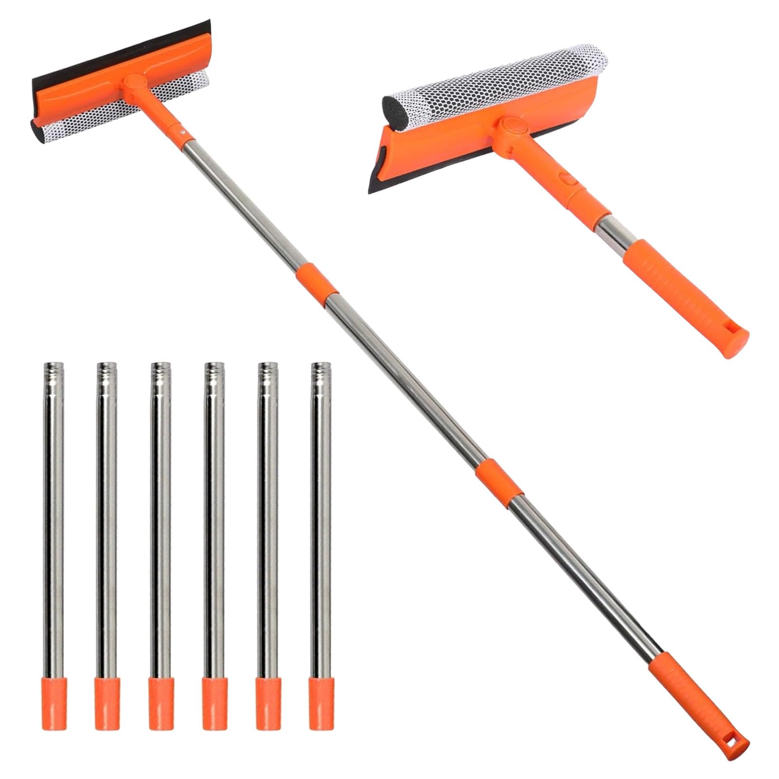 3-in-1 Window Cleaning Kit with 218cm Telescopic Pole