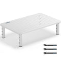 BONTEC Adjustable Monitor Riser – Ergonomic Metal Stand, White
