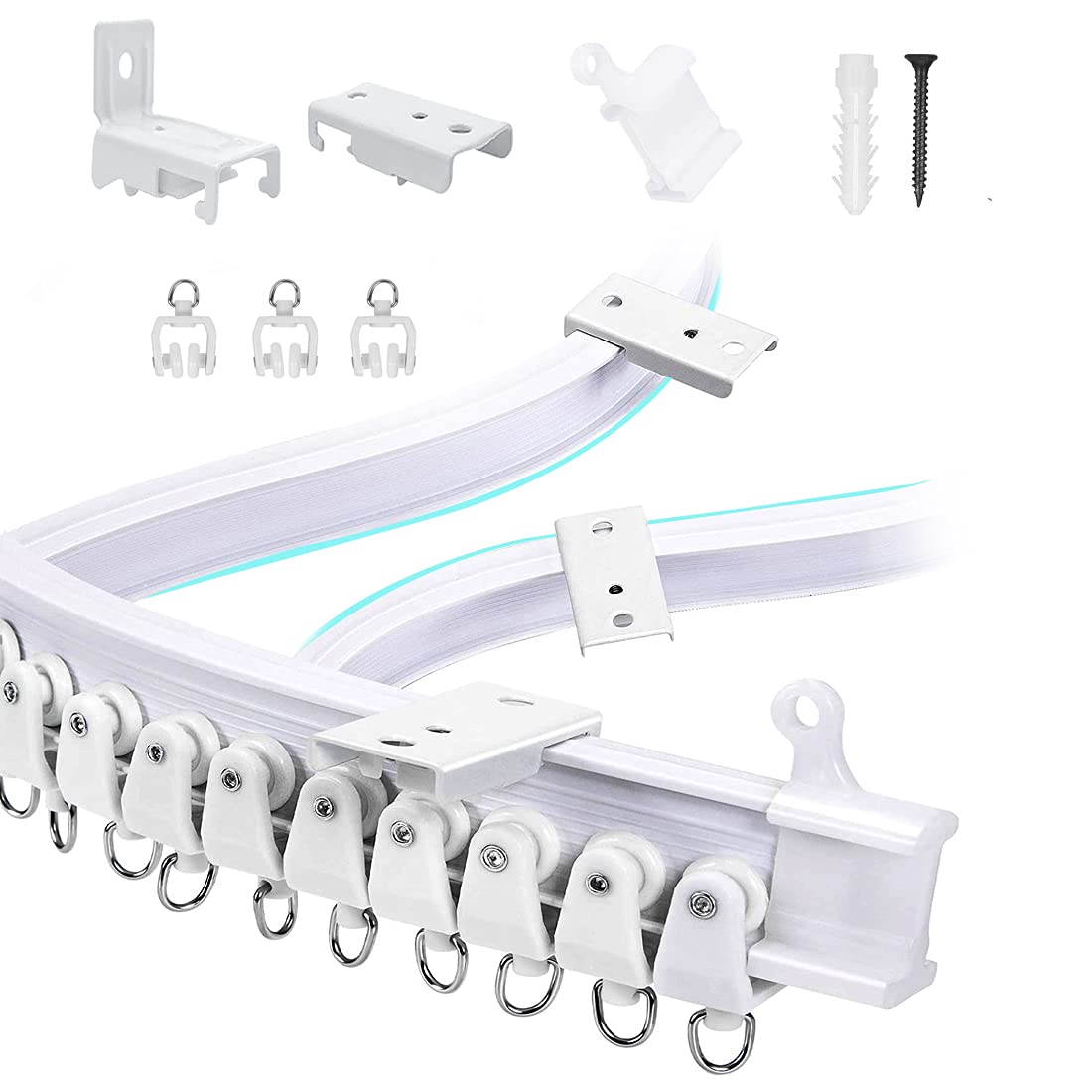 5m Flexible Curtain Track | Bendable Ceiling Mount Rail System