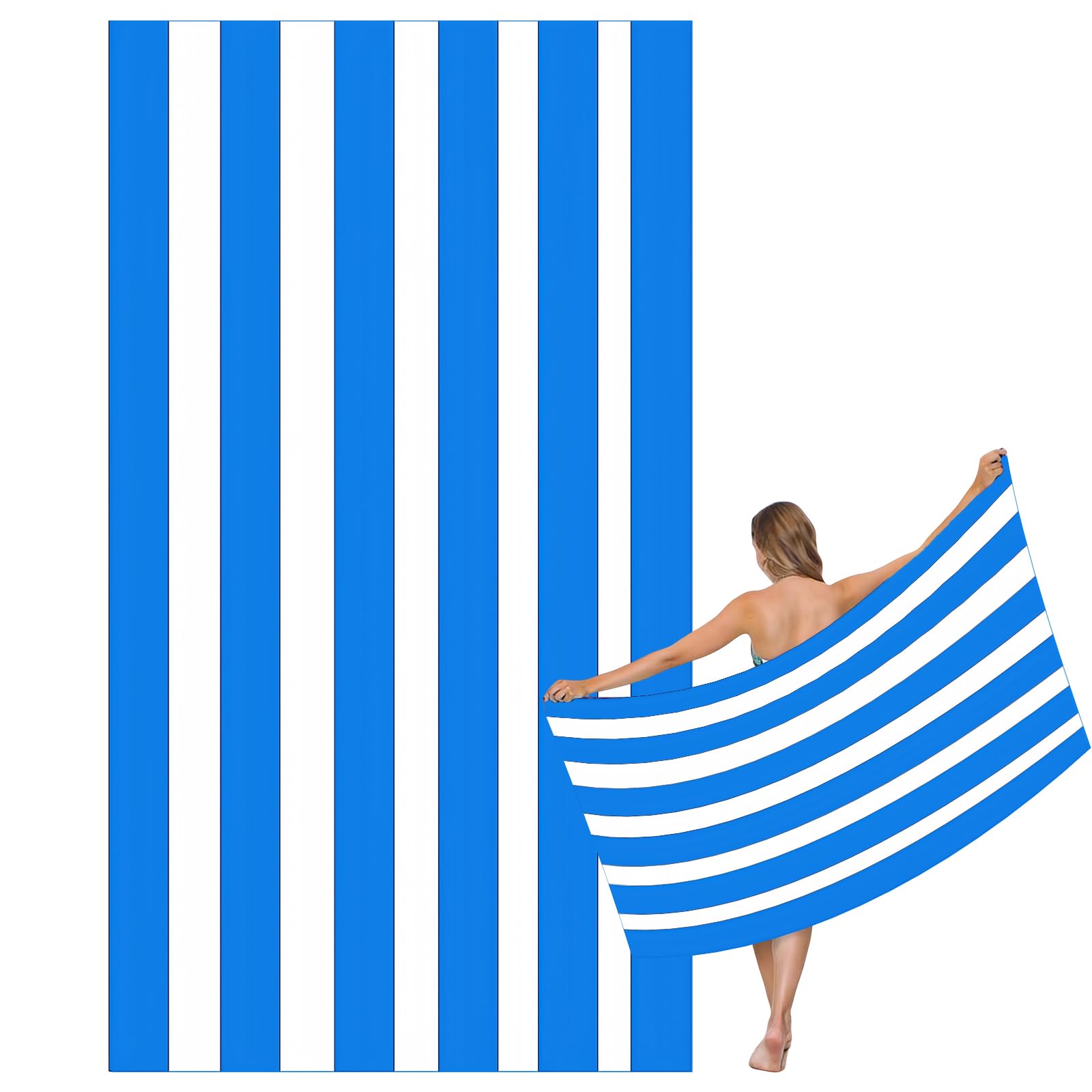 Microfibre Beach Towel – Sand Free Quick Dry Striped