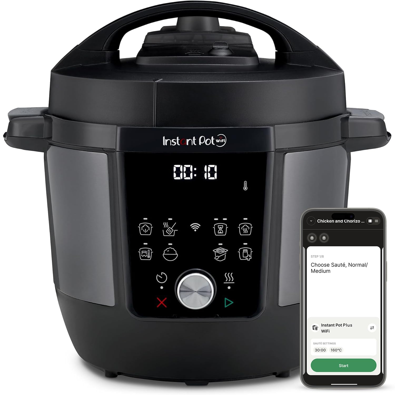 Instant Pot Plus 9-in-1 Multi-Cooker 5.7L – Brushed Stainless Steel