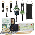 Jolof Store Macrame Kit for Adults | 3mm Black Cotton Cord & Beads