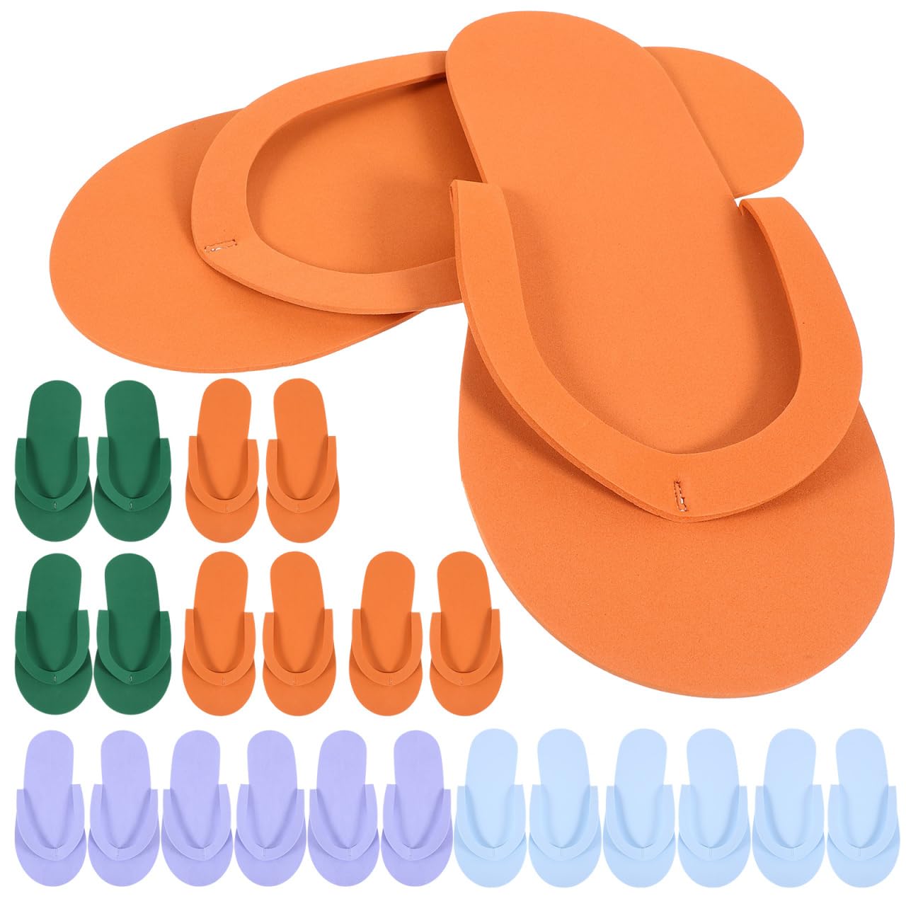 SUPVOX Disposable Foam Pedicure Slippers – 24 Pairs Open Toe EVA Spa Shoes