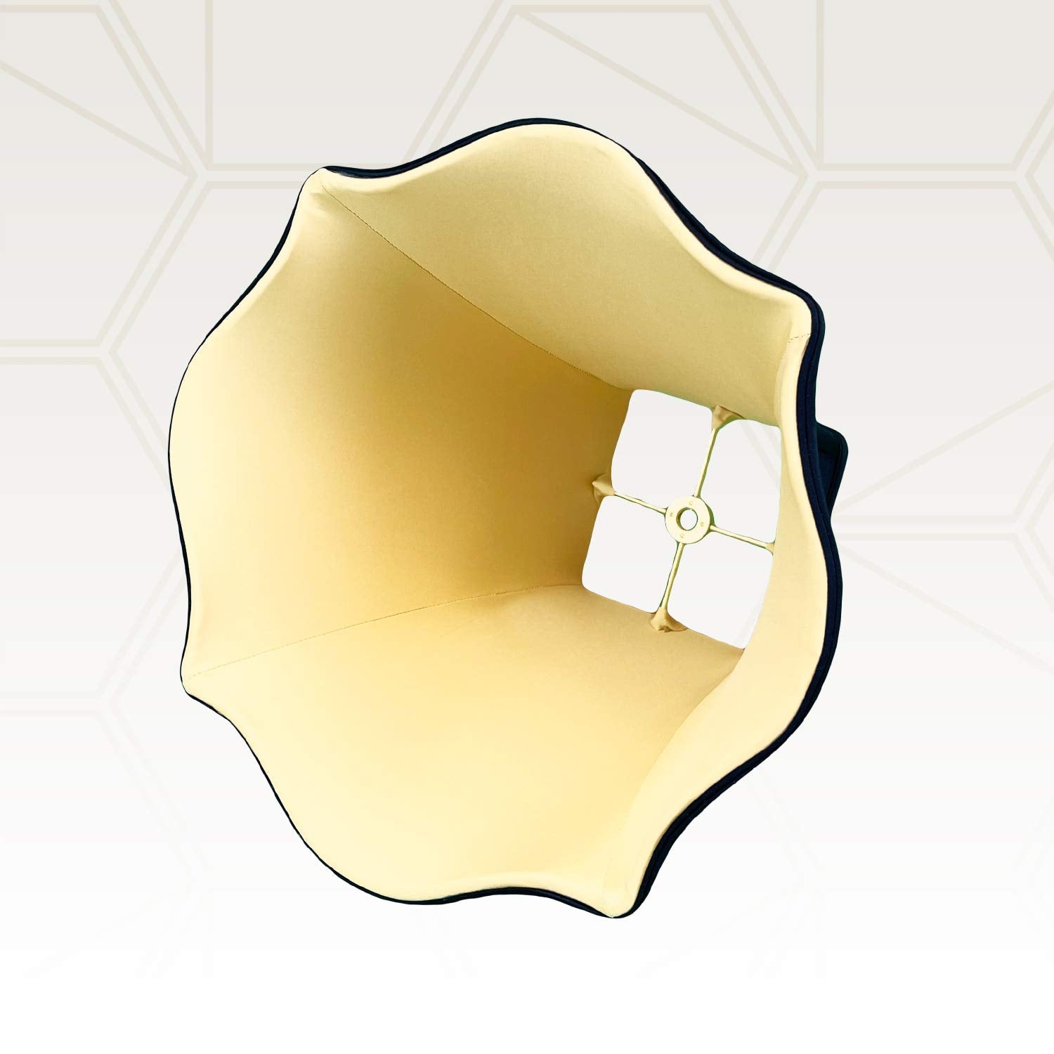 Royal Designs Fancy Square Bell Lamp Shade | Black Silk Shantung, 10-Inch