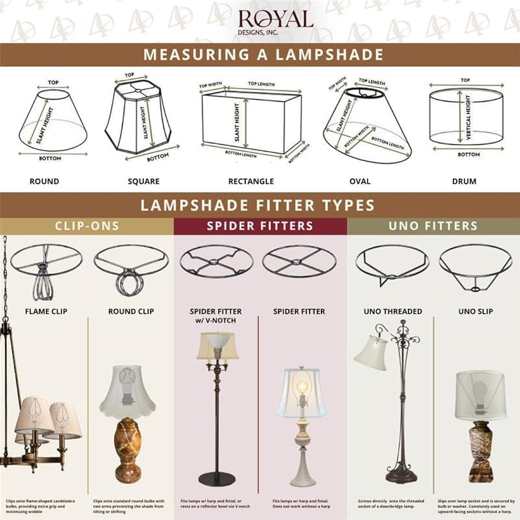 Royal Designs True Bell Lamp Shade | Beige Silk Shantung | 7x14x11.5