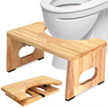 Foldable Wood Toilet Potty Stool – 7" Squatting Step Stool
