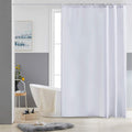 Furlinic White Shower Curtain | Mould Proof Waterproof Fabric, 60x72