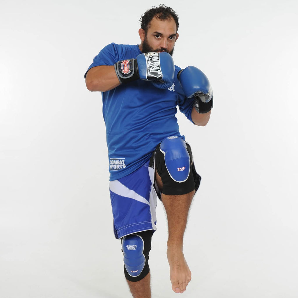 Combat Sports MMA Striking Knee Pads – IMF Tech Leather Sparring Gear
