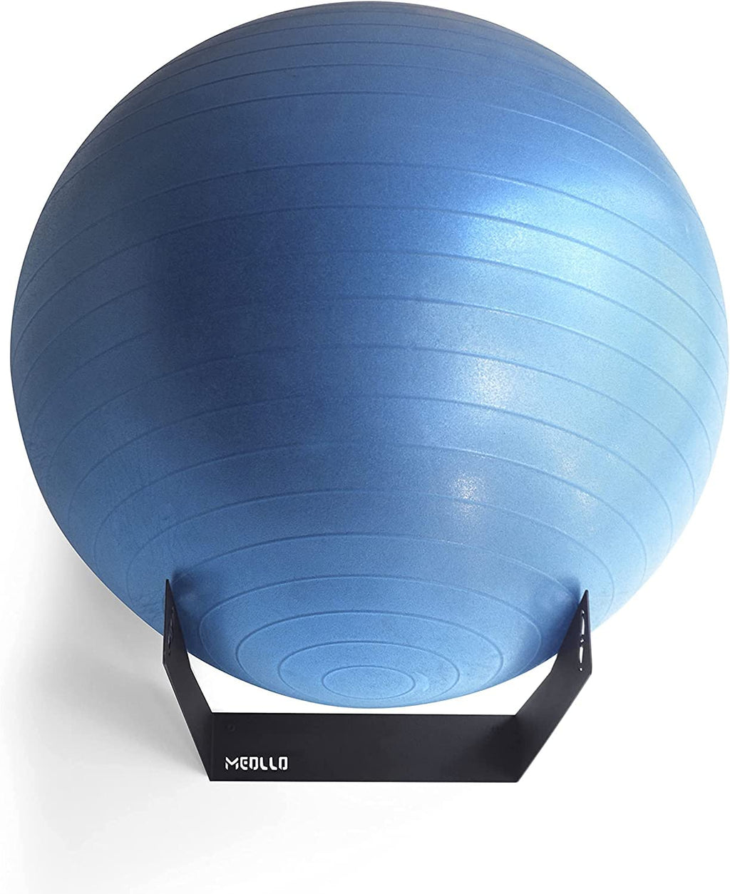 Meollo Steel Gym Ball Storage Rack - Pack of 2 Wall Mounts, Black