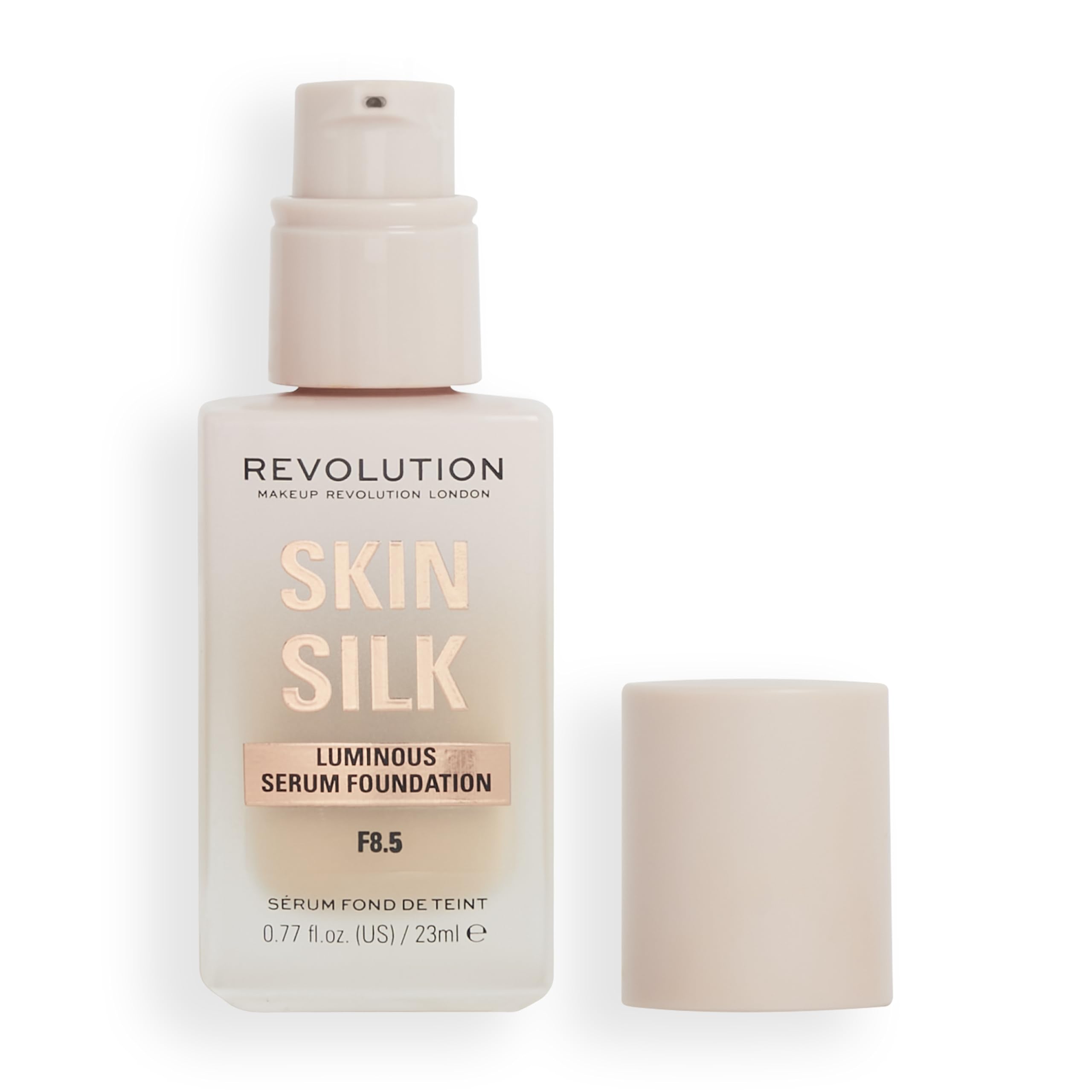 Makeup Revolution Skin Silk Serum Foundation | Hyaluronic Acid | F8.5 | 23ml