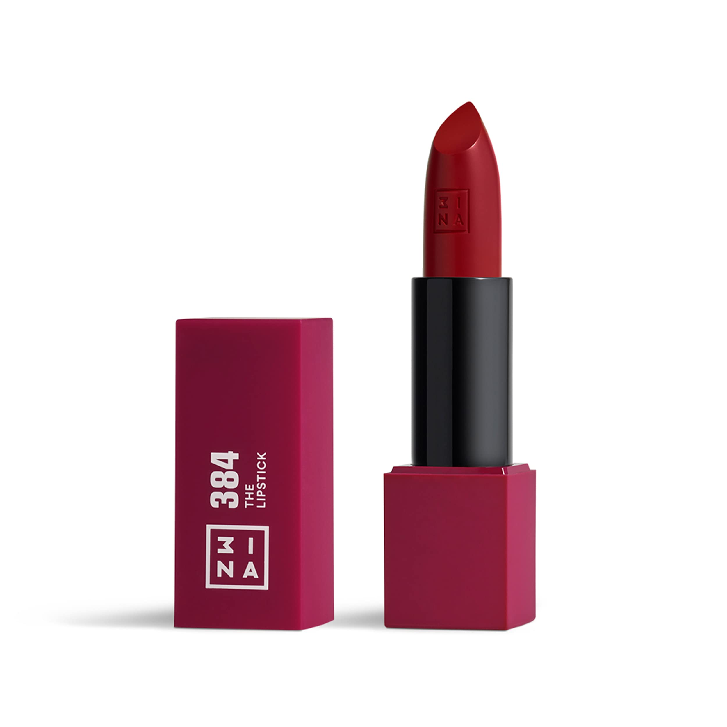 3INA MAKEUP The Lipstick 384 Wine – Vegan Semi-Matte Satin Lipstick