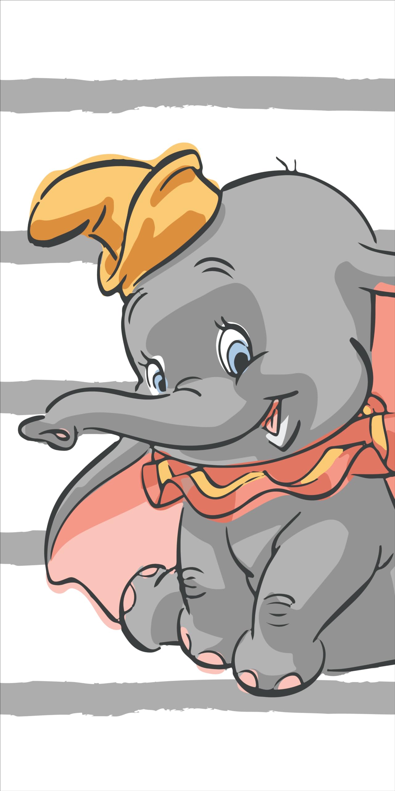 Disney Dumbo Bath Towel – 100% Cotton Kids Beach Towel, 70 x 140 cm