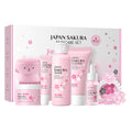 Sakura Skincare Set with Sonic Facial Cleansing Brush – 6 Piece Kit