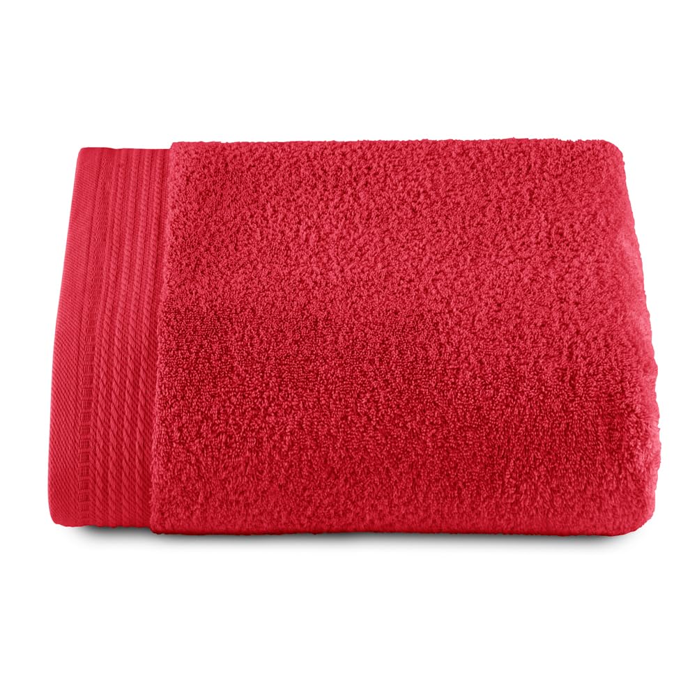Top Towel 100% Combed Cotton Bath Towel – 600 GSM, 70x140 cm – Red