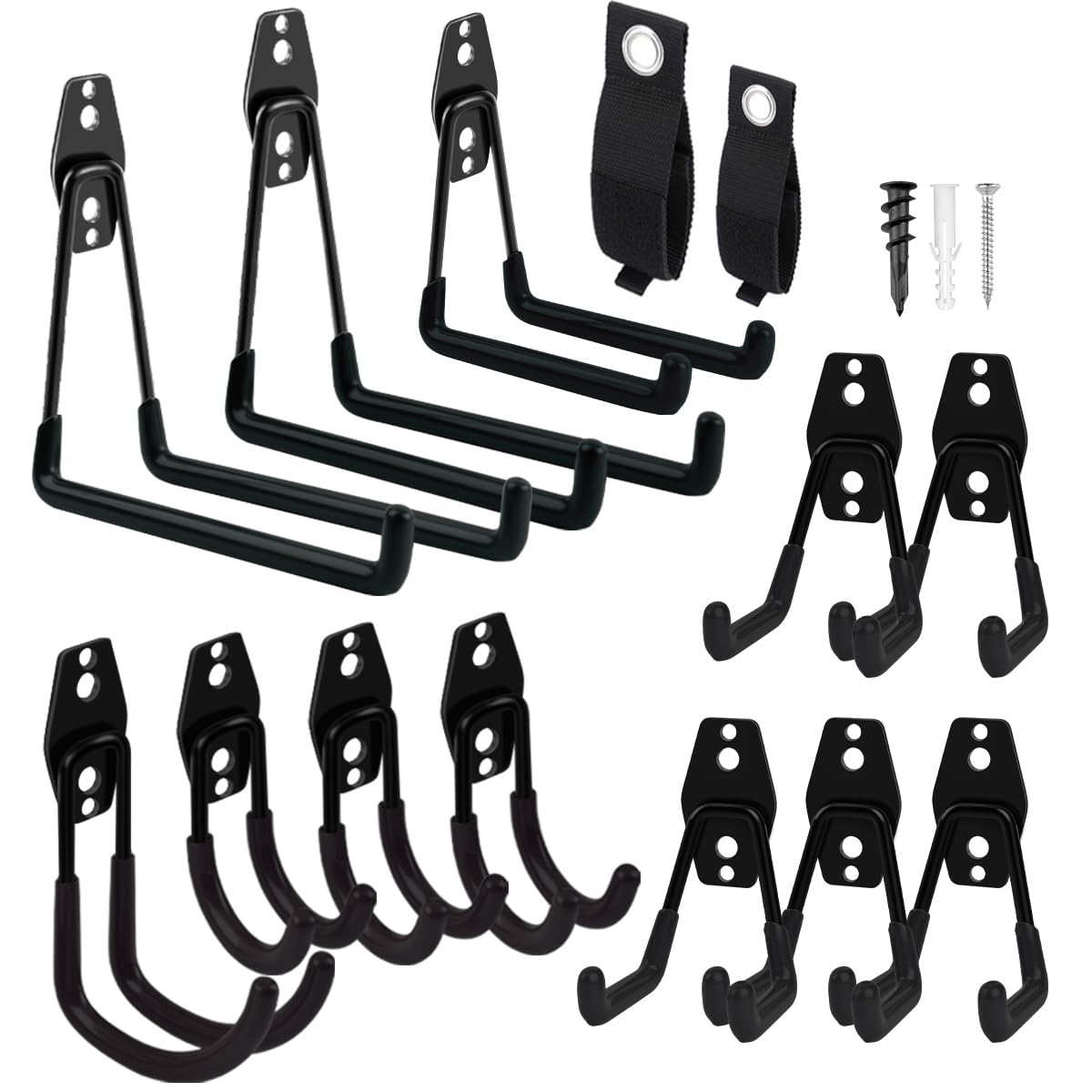Remiawy Heavy Duty Garage Storage Hooks | 14 Pack Steel Wall Tool Hangers