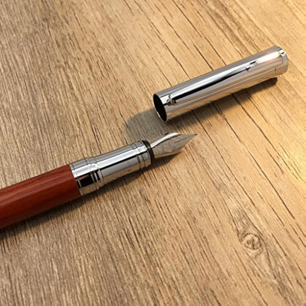 LACHIEVA Rosewood Fountain Pen Gift Set | Schmidt Fine Nib & Wood Box