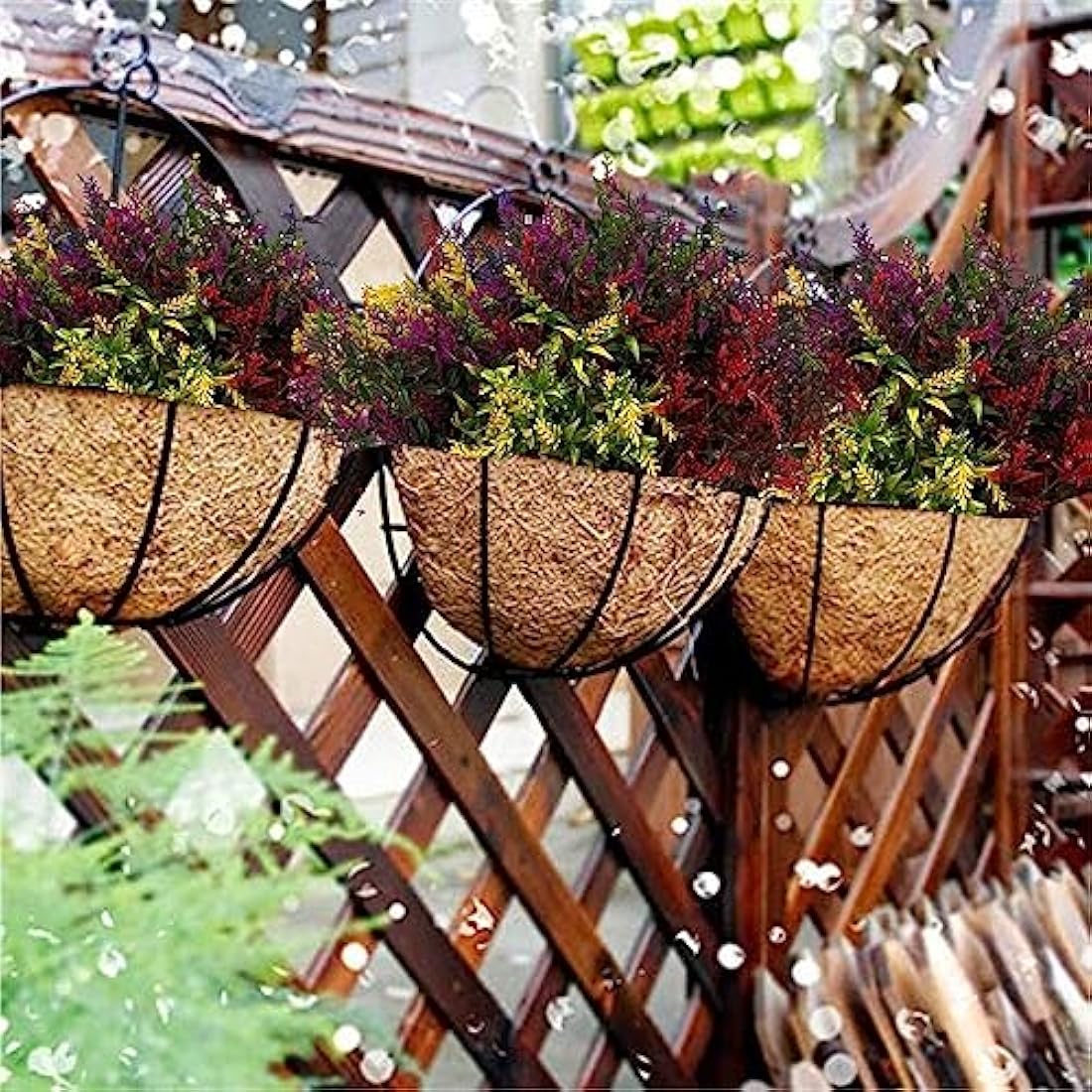 Jolof Store 16 Bundles UV Resistant Artificial Lavender Flowers