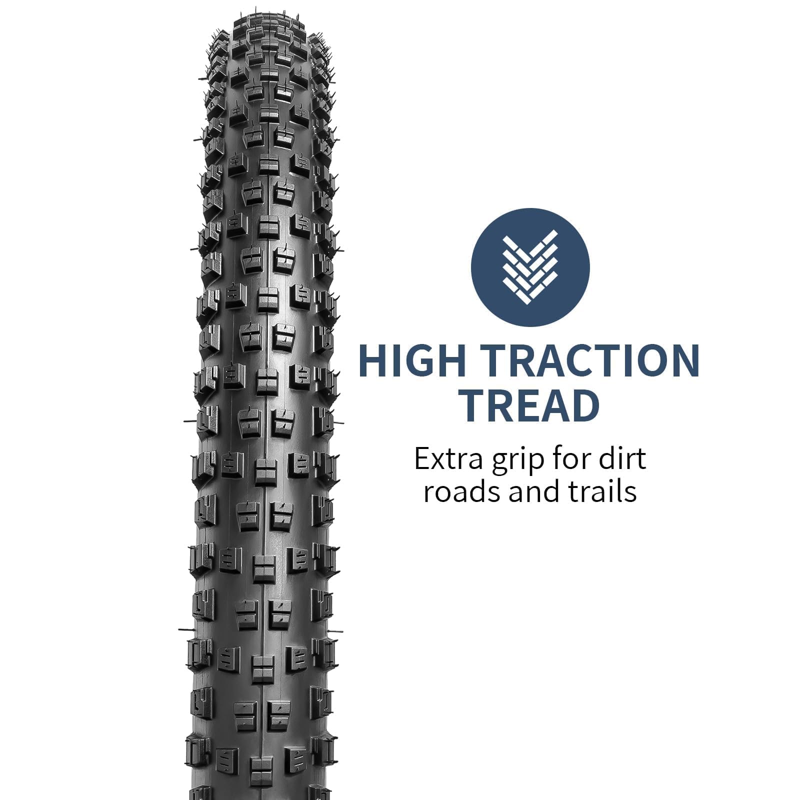 YunSCM 26x2.35 MTB Bike Tyres and Tubes - 60TPI Foldable Puncture Resistant