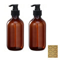 2Pcs Pump Bottle Dispenser, Alledomain 300ML/10OZ Refillable Empty Press Pump Bottles - image 1