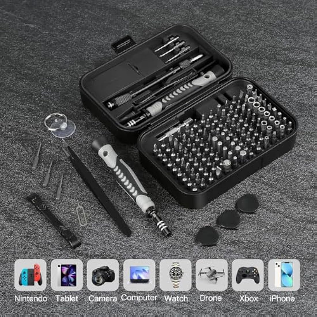 130-in-1 Precision Screwdriver Set | CR-V Steel Repair Kit
