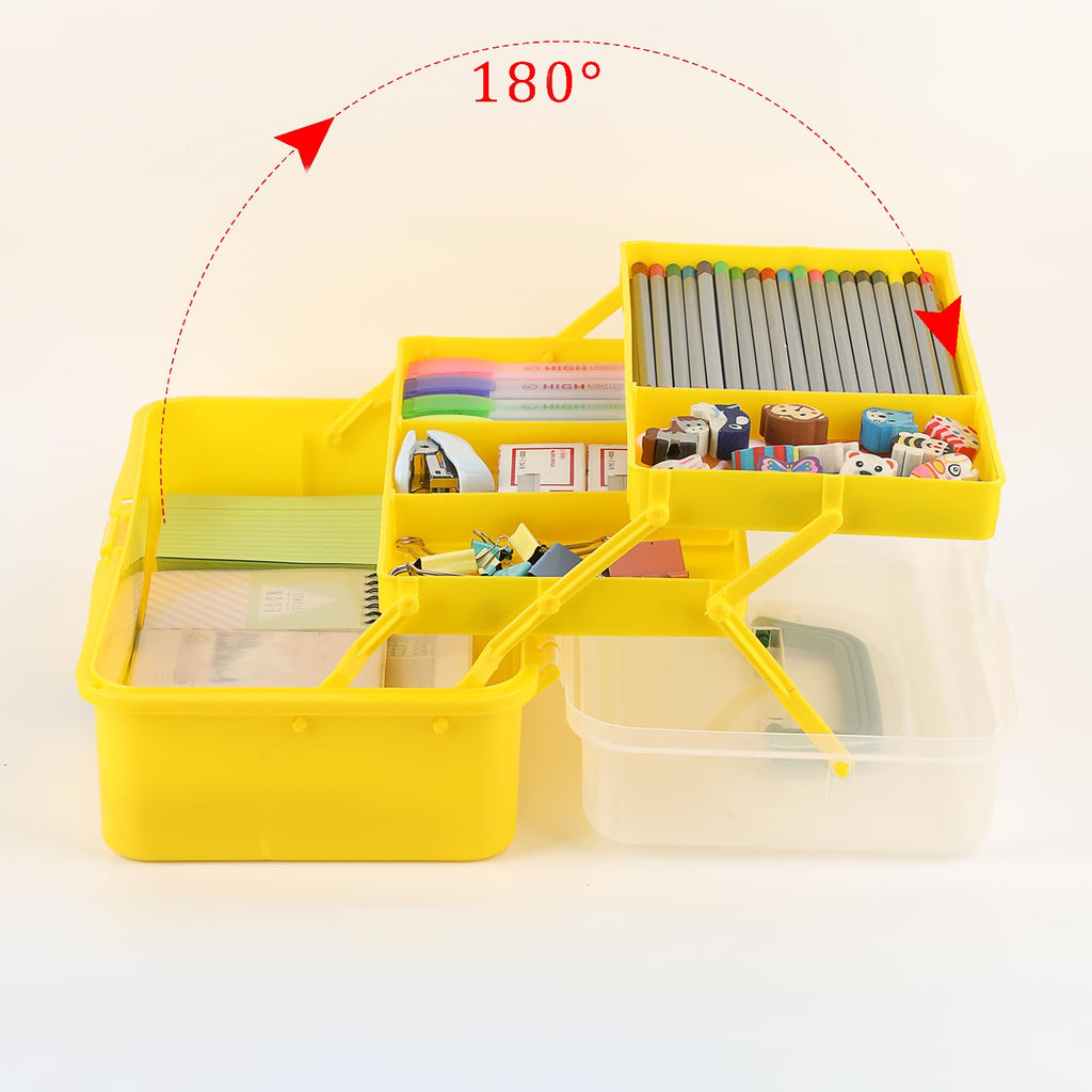 IGNPION 3 Tiers Craft Stackable Storage Box，Plastic Tool Dividers Organiser - image 2