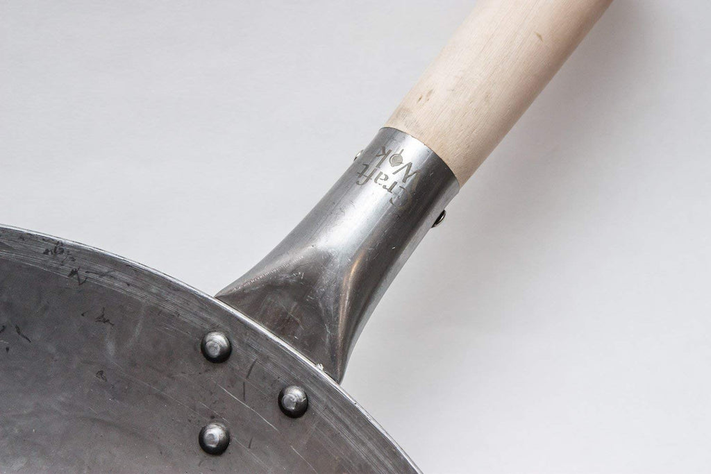 Craft Wok 14 Inch Hand Hammered Carbon Steel Round Bottom Pow Wok
