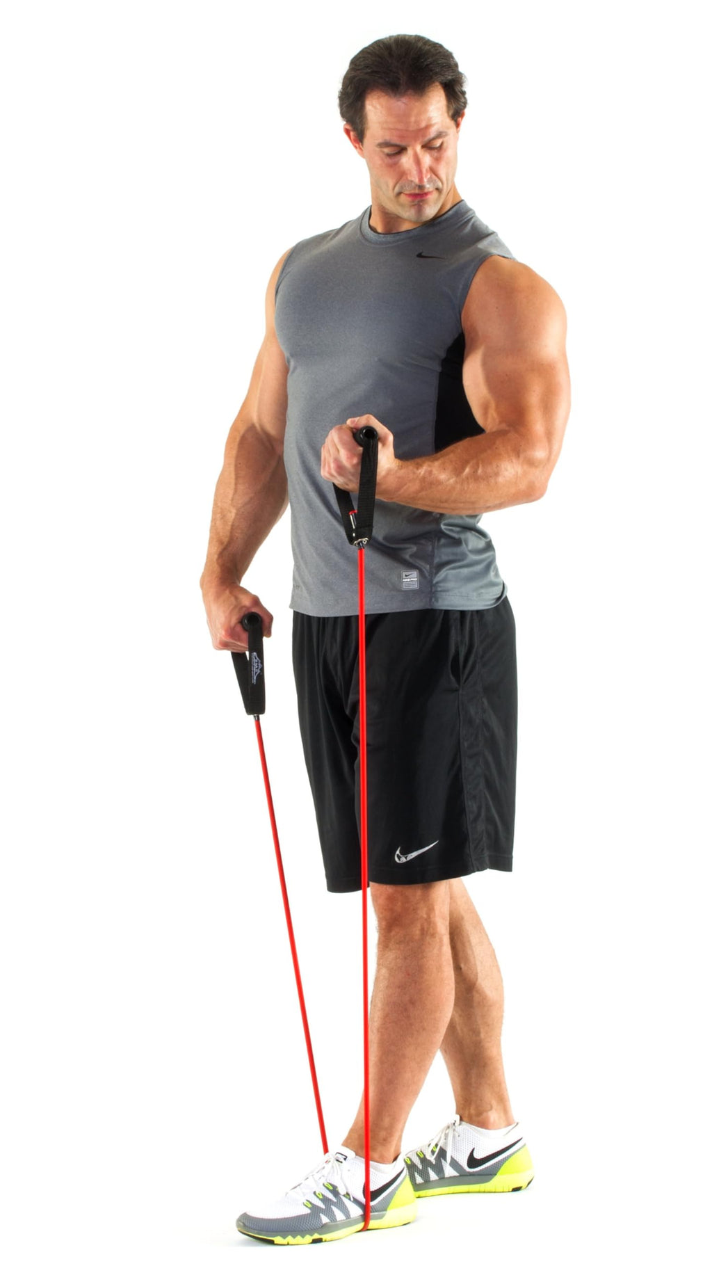 Black Mountain Products Resistance Band Set - 6 Levels with Handles
