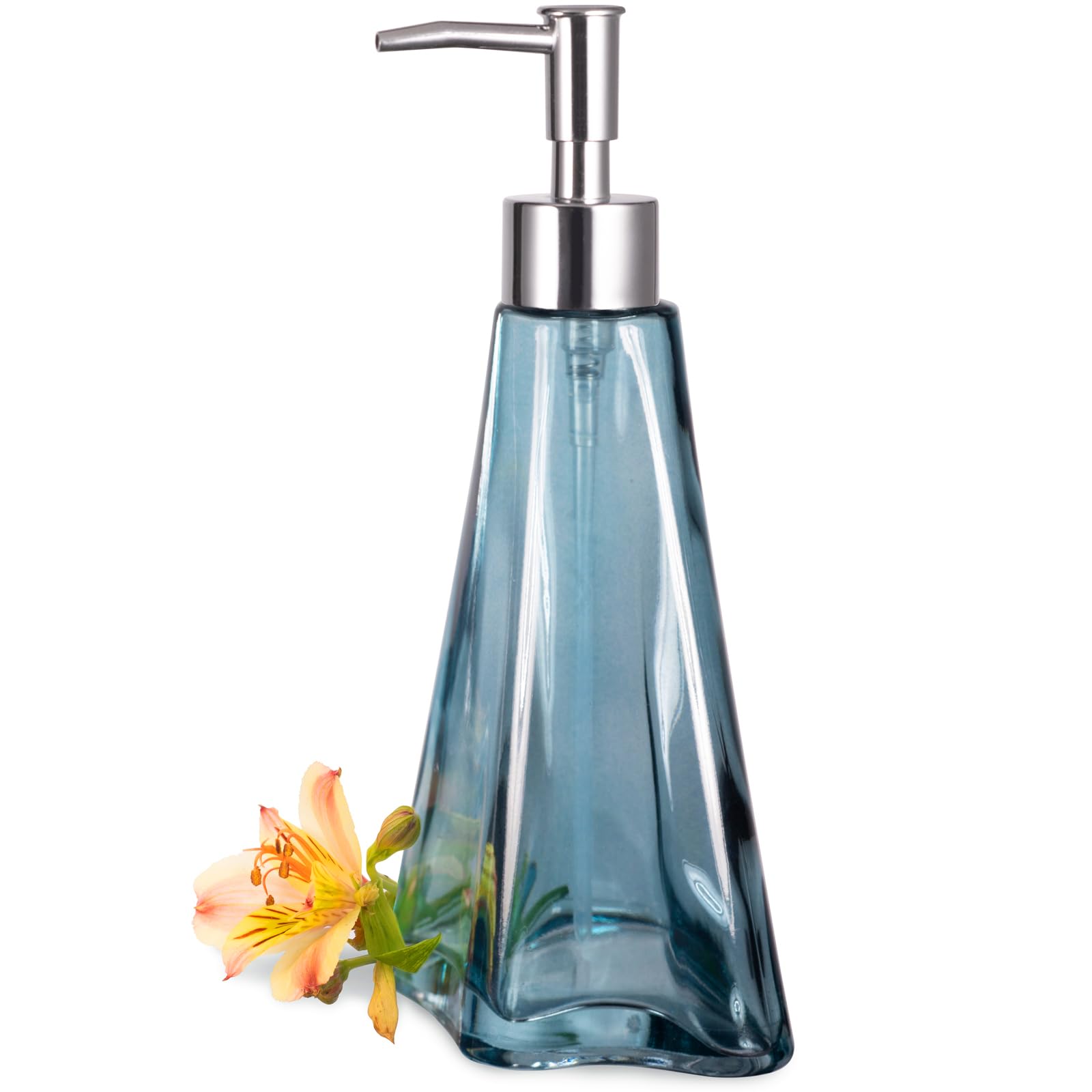 Jolof Store Vintage Glass Soap Dispenser – 10oz Rustic Farmhouse Bottle