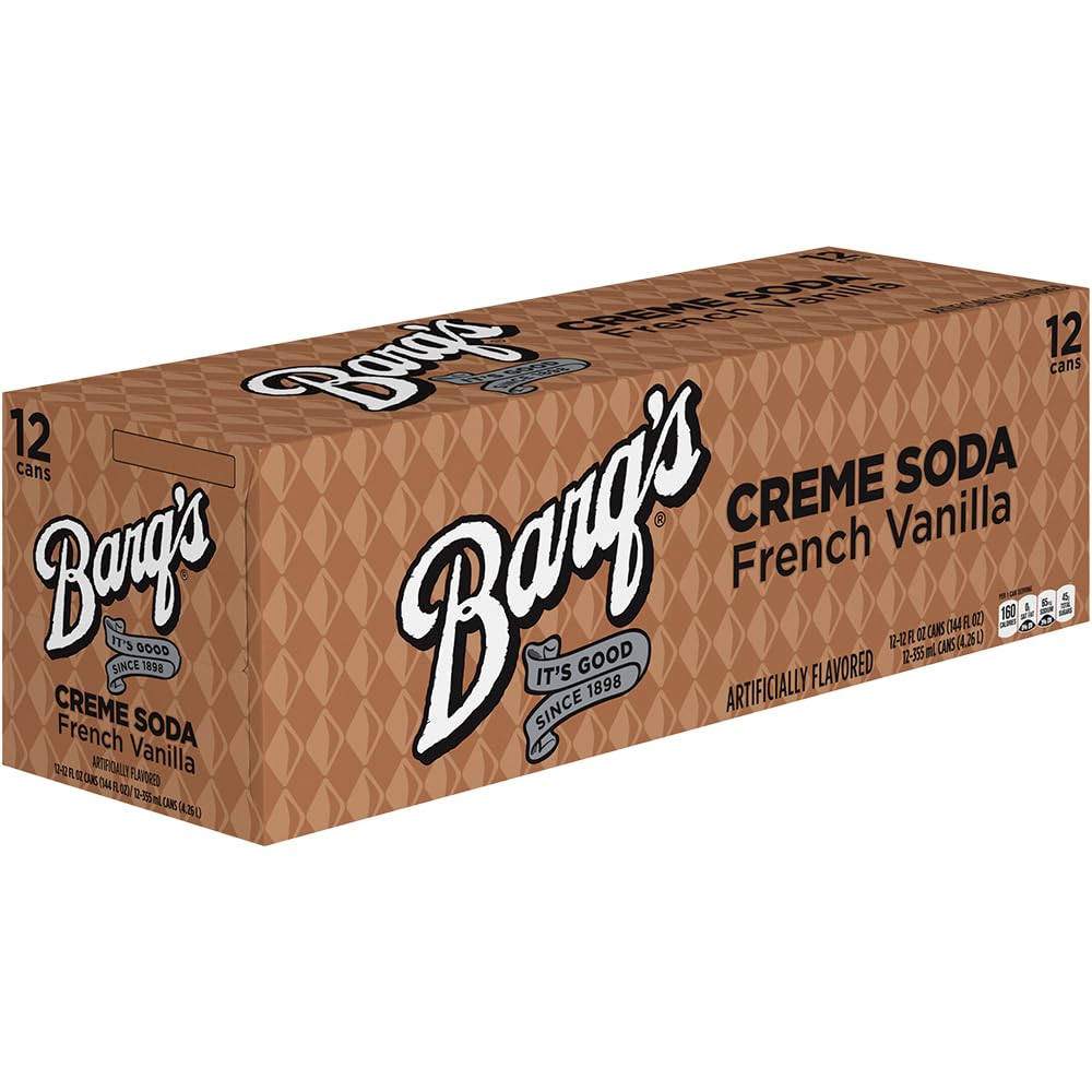 Barq's French Vanilla Root Beer Soda - 355 ml Cans (Pack of 12)