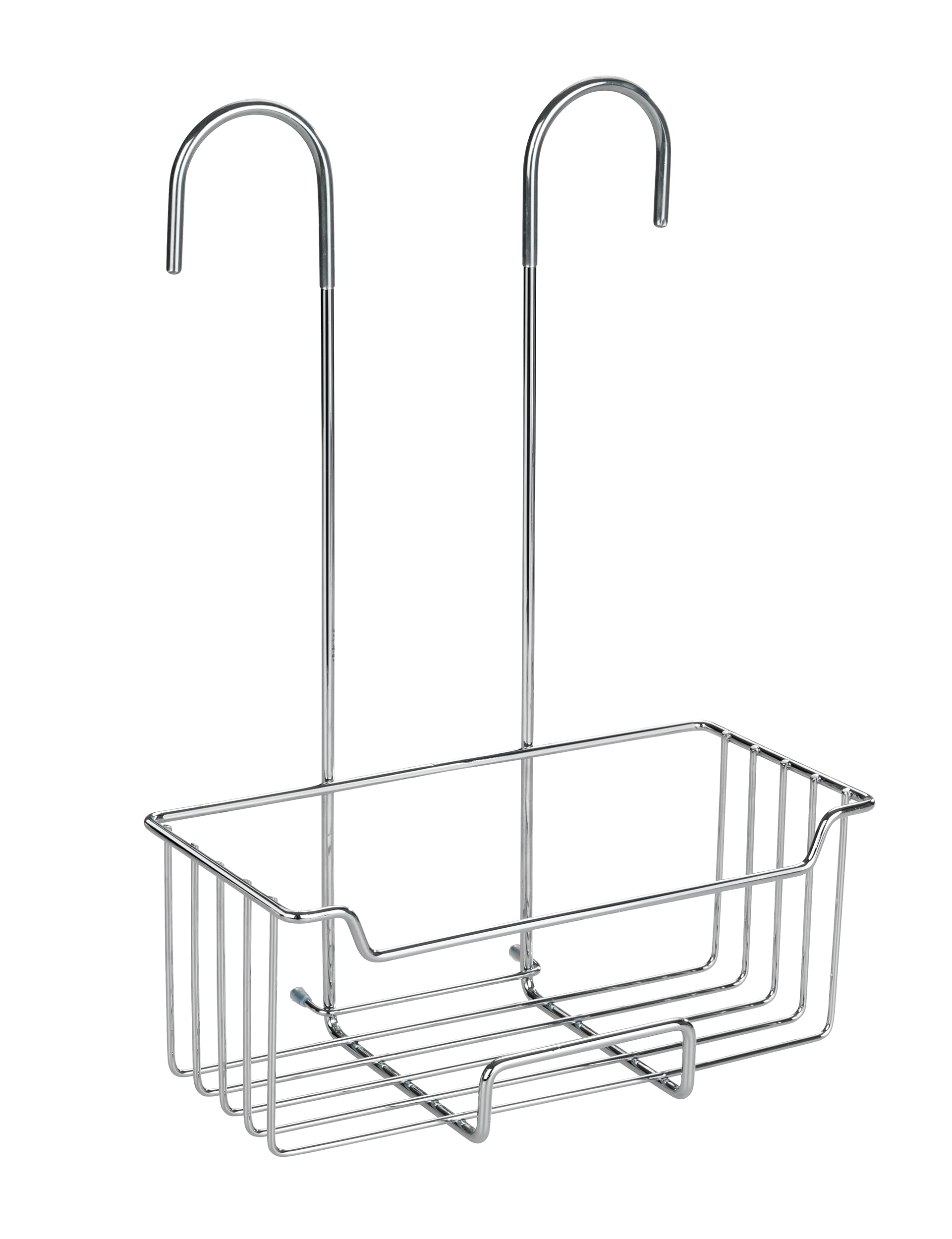 WENKO Milo Hook-on Shower Caddy – Rustproof Stainless Steel Rack