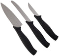 Kitchen Devils Control 3 Piece Stainless Steel Starter Knife Set - Black
