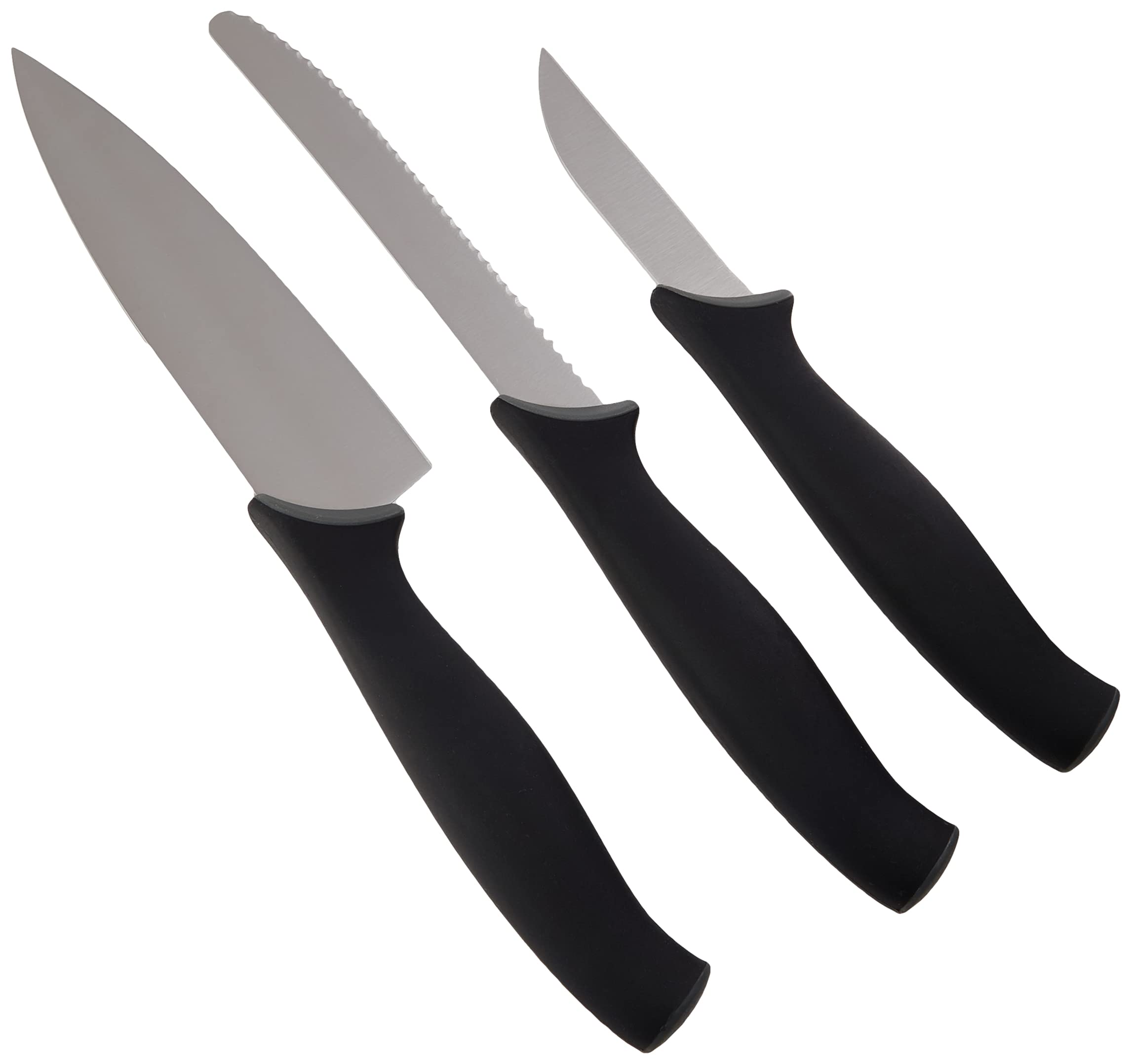 Kitchen Devils Control 3 Piece Stainless Steel Starter Knife Set - Black