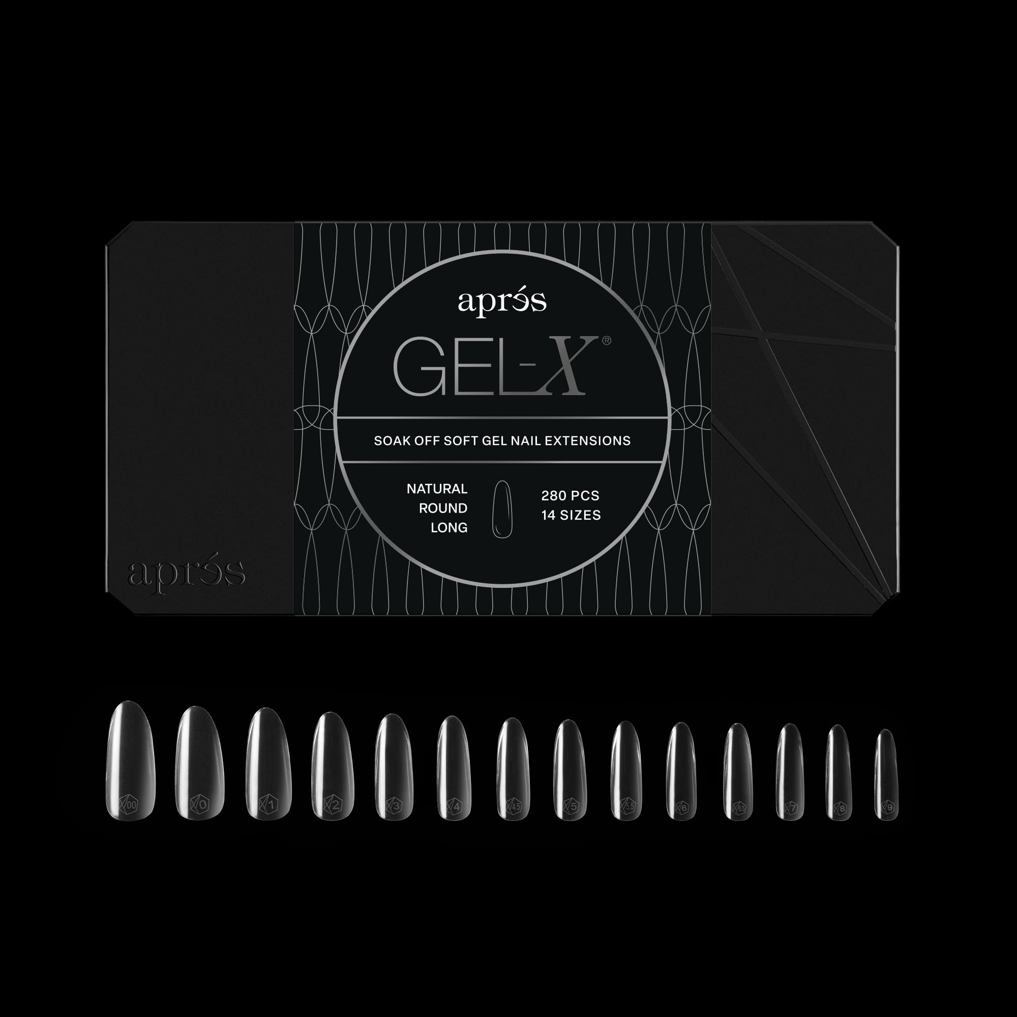 Apres Gel-X Soft Gel Nail Tips - Natural Round Long - 280 Count
