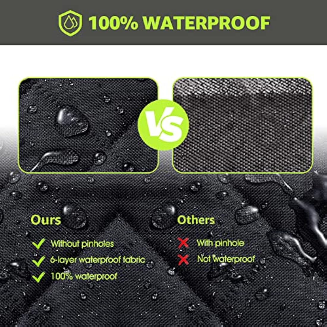 Nzonpet XL Dog Back Seat Cover for Trucks – Waterproof Hammock, Green