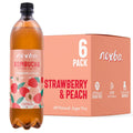 Nexba Strawberry & Peach Kombucha – Sugar Free Probiotic Drink (6x1L)