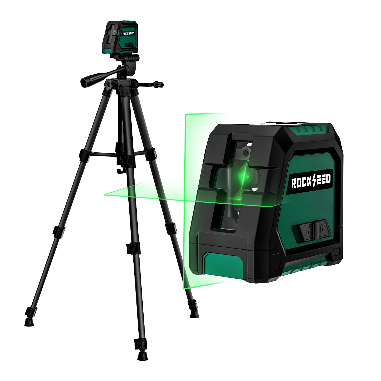RockSeed Self Leveling Green Beam Laser Level with 1.2m Tripod Kit