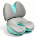 Memory Foam Seat Cushion & Lumbar Support Pillow Set, 2-in-1 Ergonomic Orthopaedic Office Chair Cushion with Non-Slip Base – Coccyx