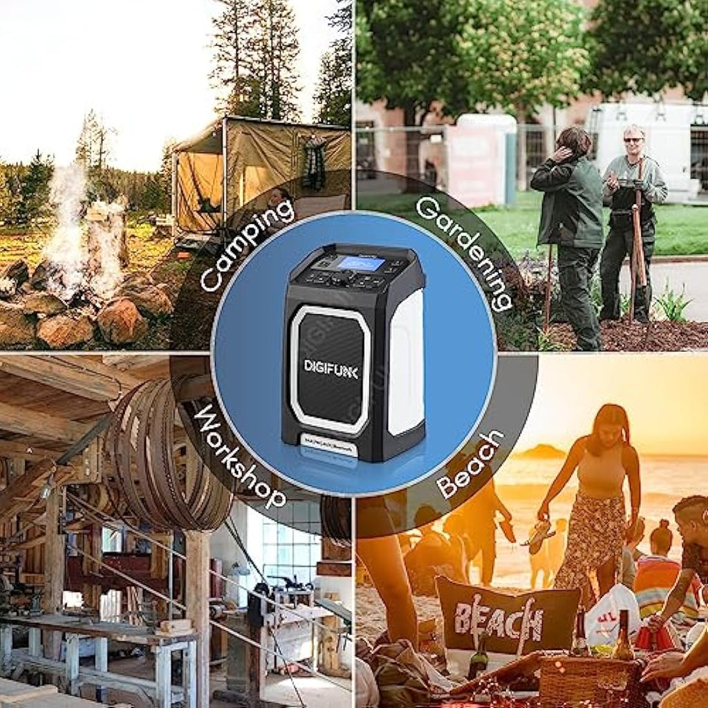DigiFunk Site Radio – DAB/DAB+ Bluetooth IP65 Waterproof Rugged Work Radio