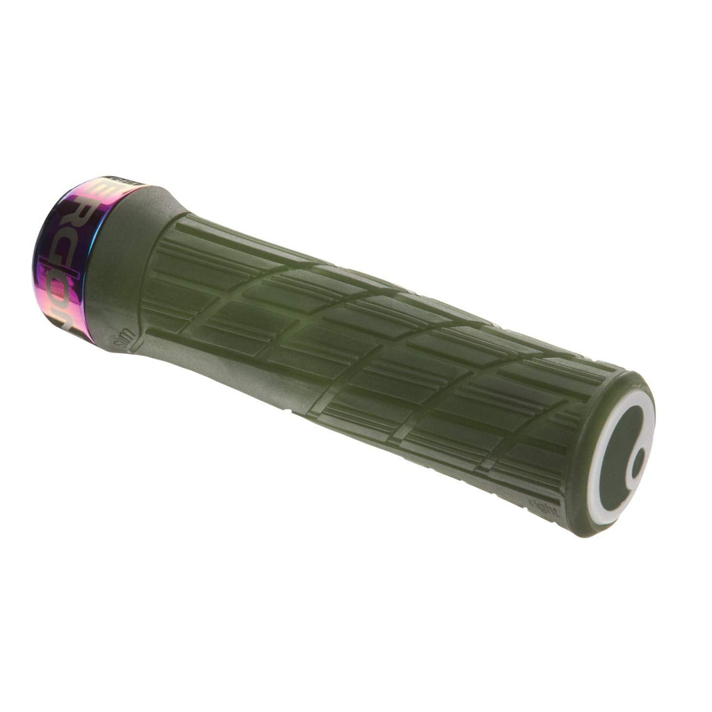 Ergon GE1 Evo Slim Factory MTB Grips – Moss Oil Rubber Handlebar Grips