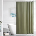 Furlinic Sage Green Waterproof Polyester Shower Curtain with Hooks
