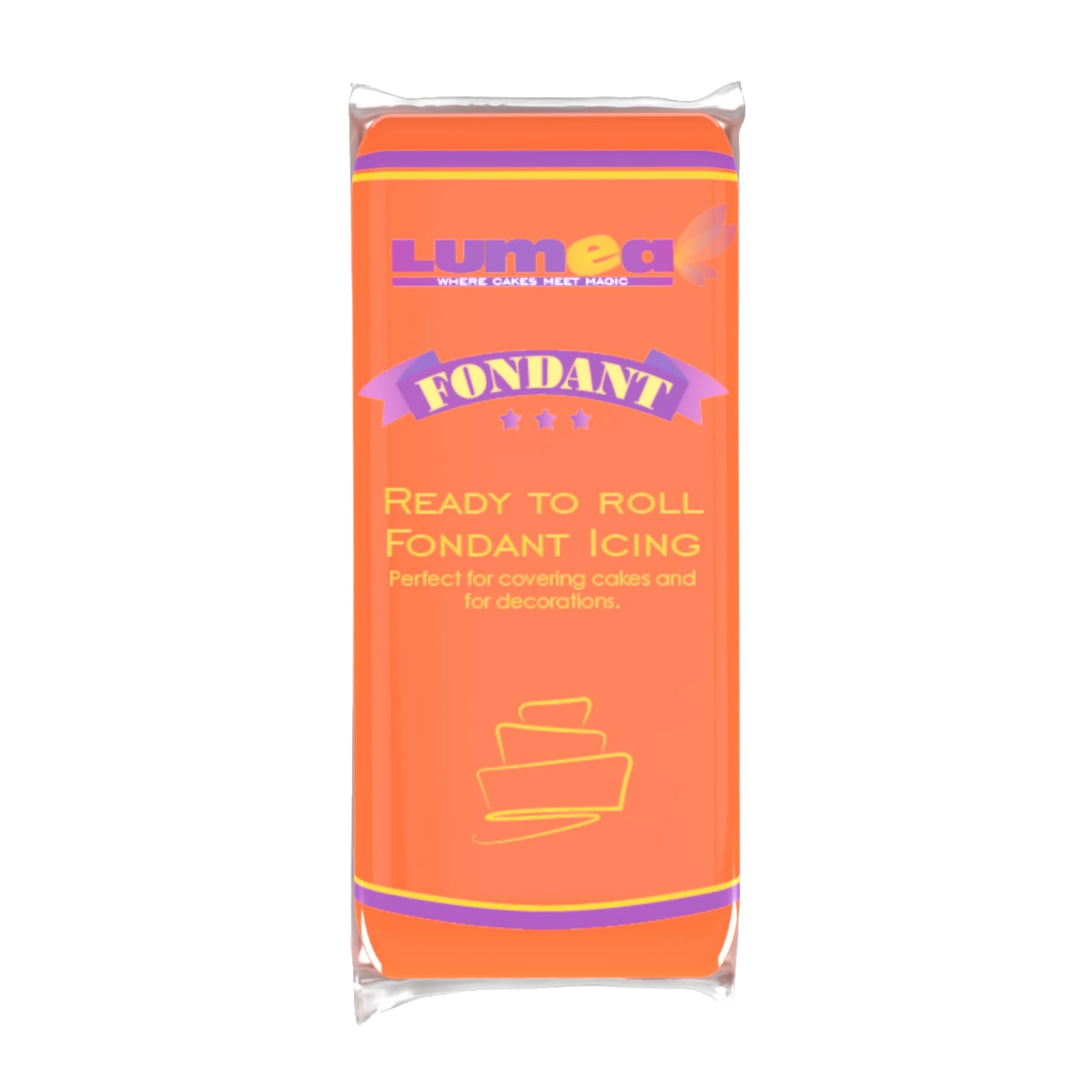 Dekozauber24 Orange Fondant Icing – 1kg Ready to Roll Cake Decor