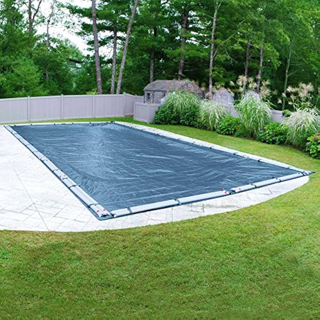 Pool Mate Heavy-Duty Blue Winter Pool Cover for 25x45 Inground Pools