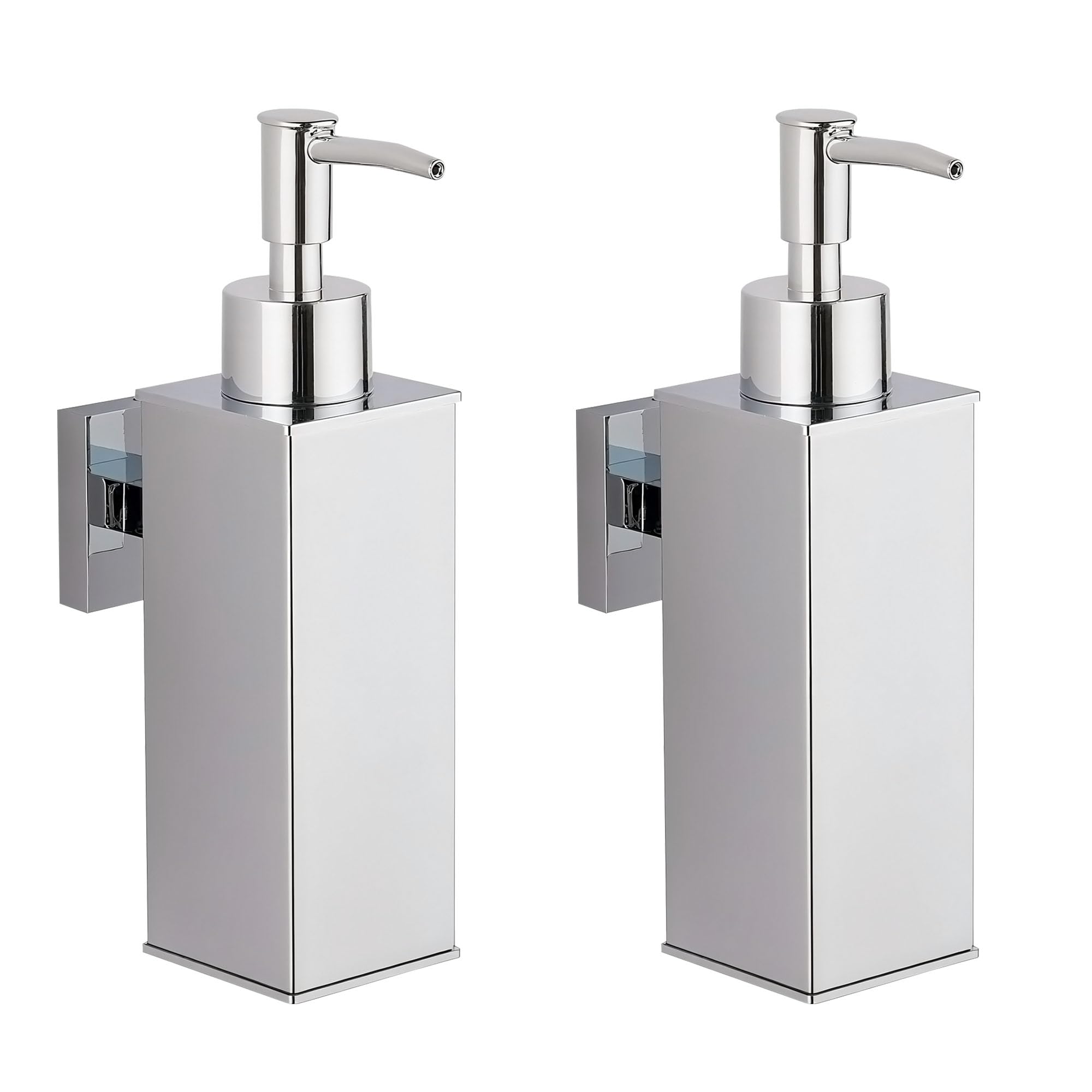 BGL Wall Mounted Soap Dispensers 2 Pack | Stainless Steel Chrome