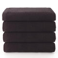 Top Towel - Plus - Bath Towels - 4 Face Towels or Bidet - 30x50cm - 100% Cotton - Black